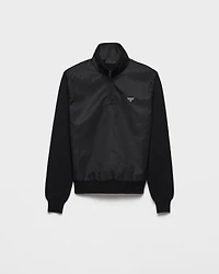 Superfine wool half-zipper sweater