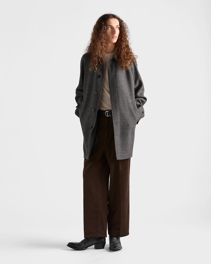 Cashmere and cotton corduroy pants