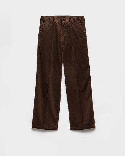 Cashmere and cotton corduroy pants