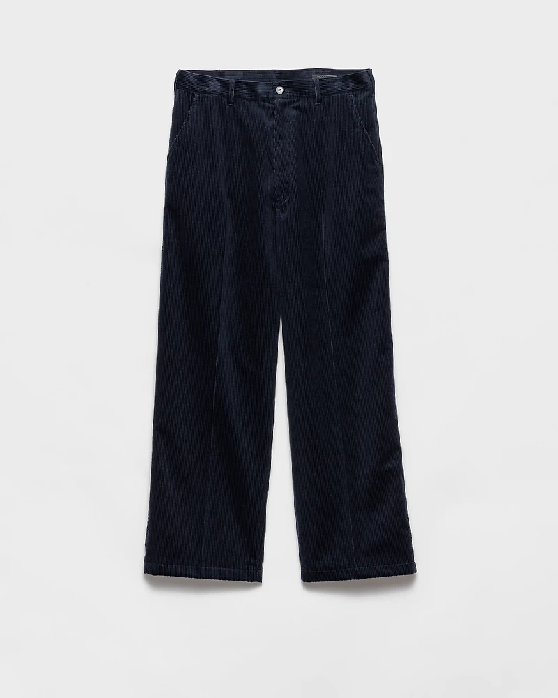 Cashmere and cotton corduroy pants