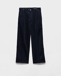 Cashmere and cotton corduroy pants