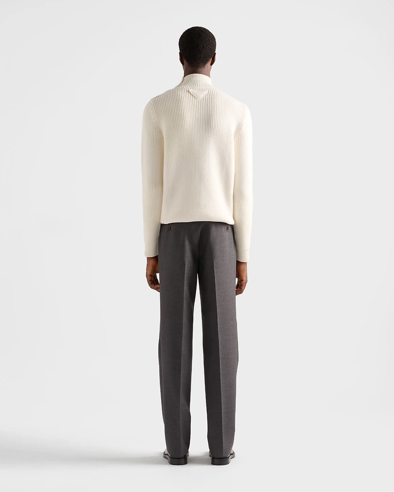 Wool and silk pants