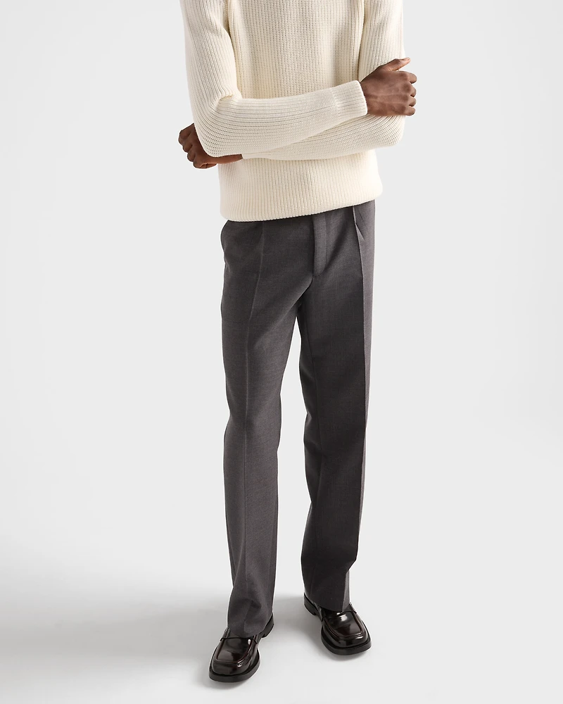Wool and silk pants