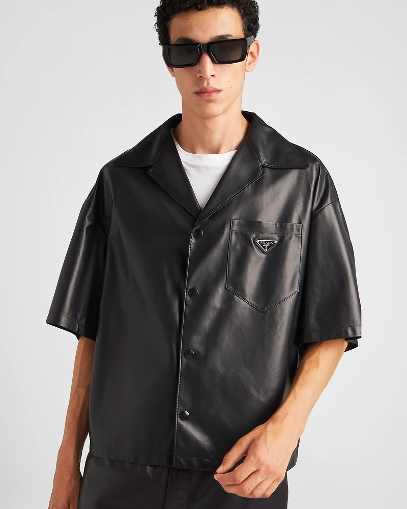 Nappa leather shirt