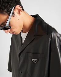 Nappa leather shirt