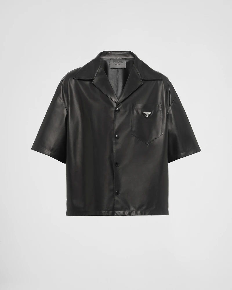 Nappa leather shirt