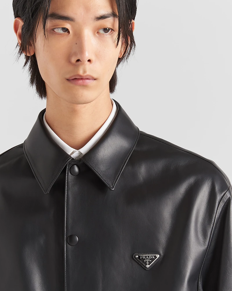 Nappa leather shirt