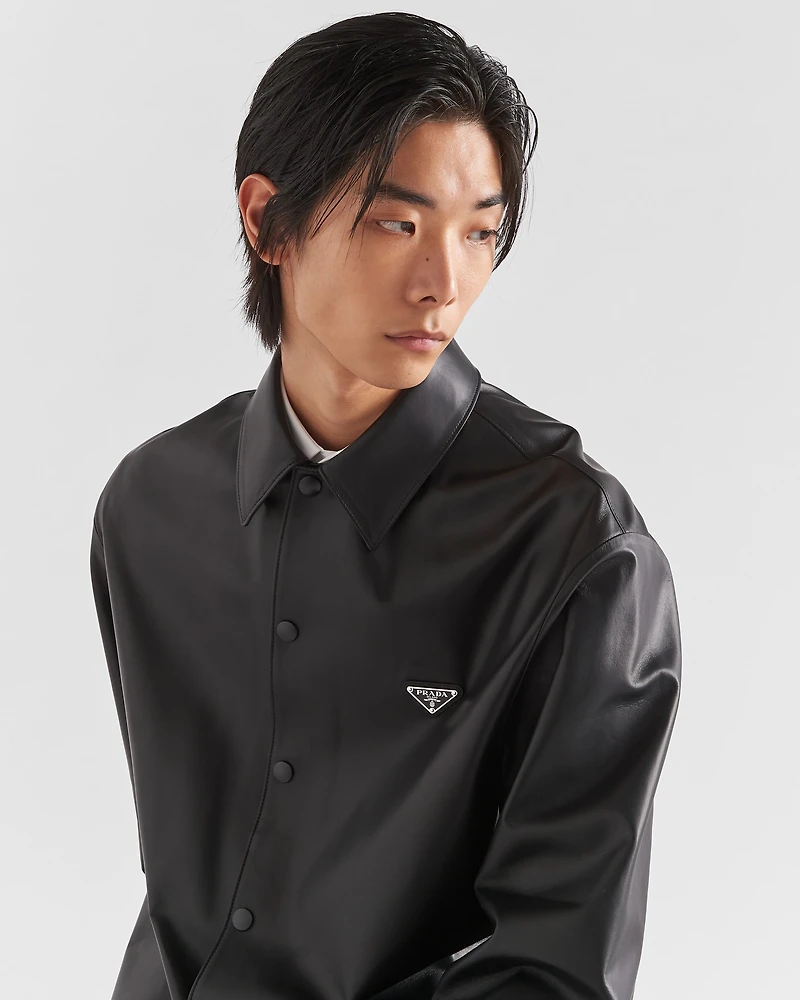 Nappa leather shirt