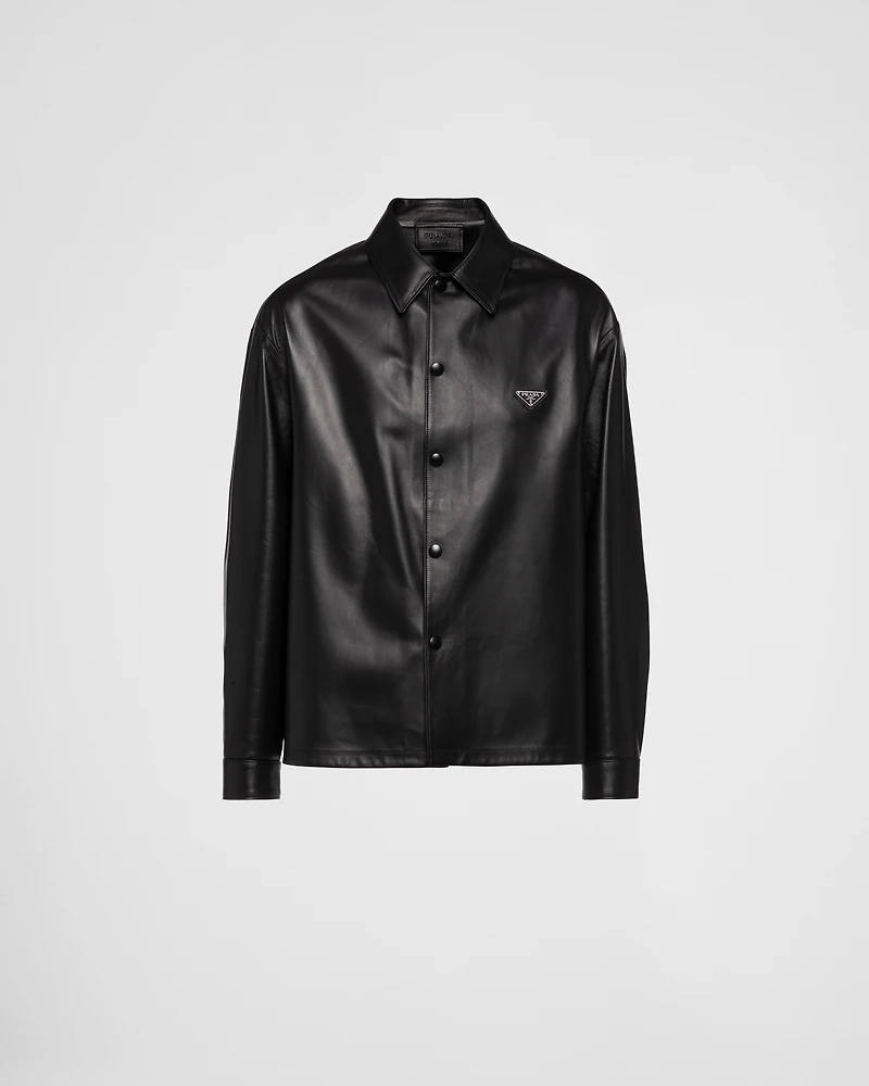 Nappa leather shirt
