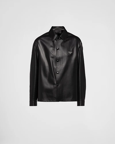 Nappa leather shirt