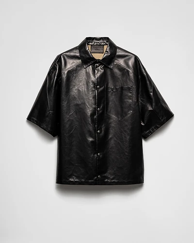 Nappa and fabric shirt