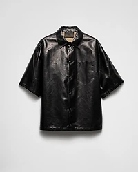 Nappa and fabric shirt