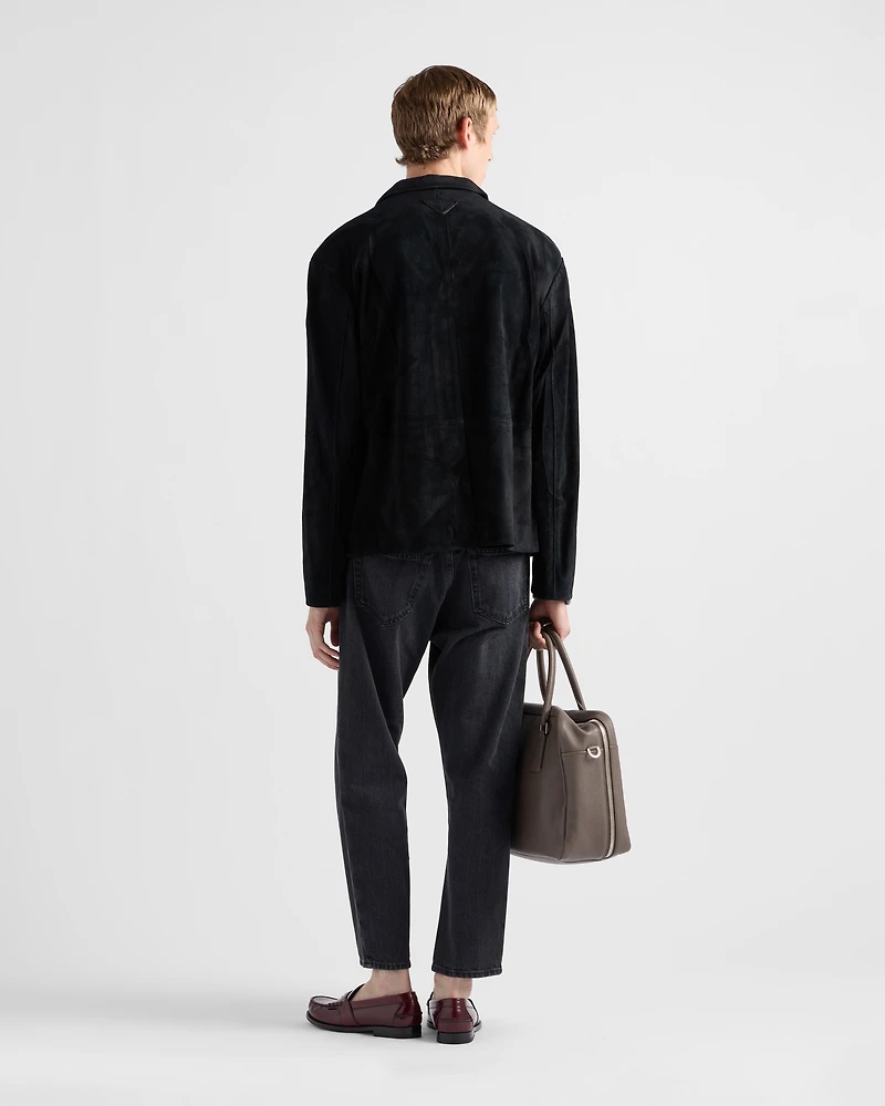 Suede calfskin jacket