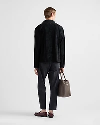 Suede calfskin jacket