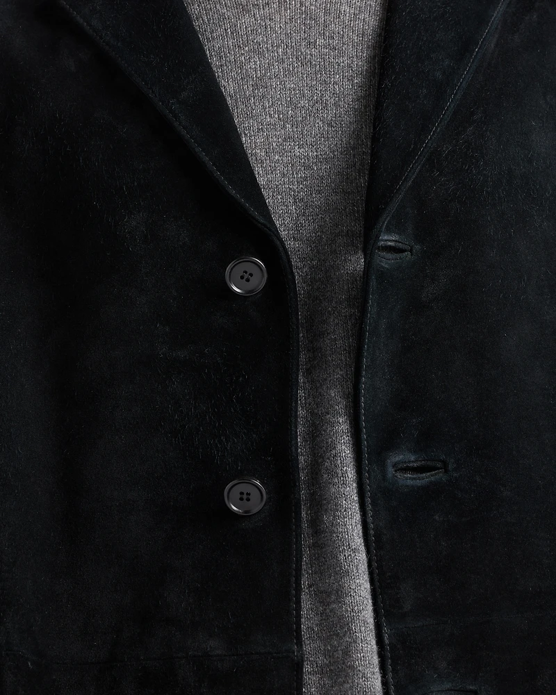 Suede calfskin jacket