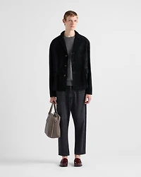 Suede calfskin jacket