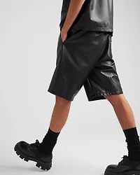 Nappa leather Bermudas