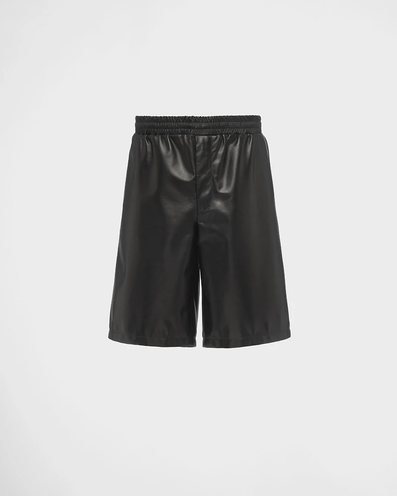 Nappa leather Bermudas
