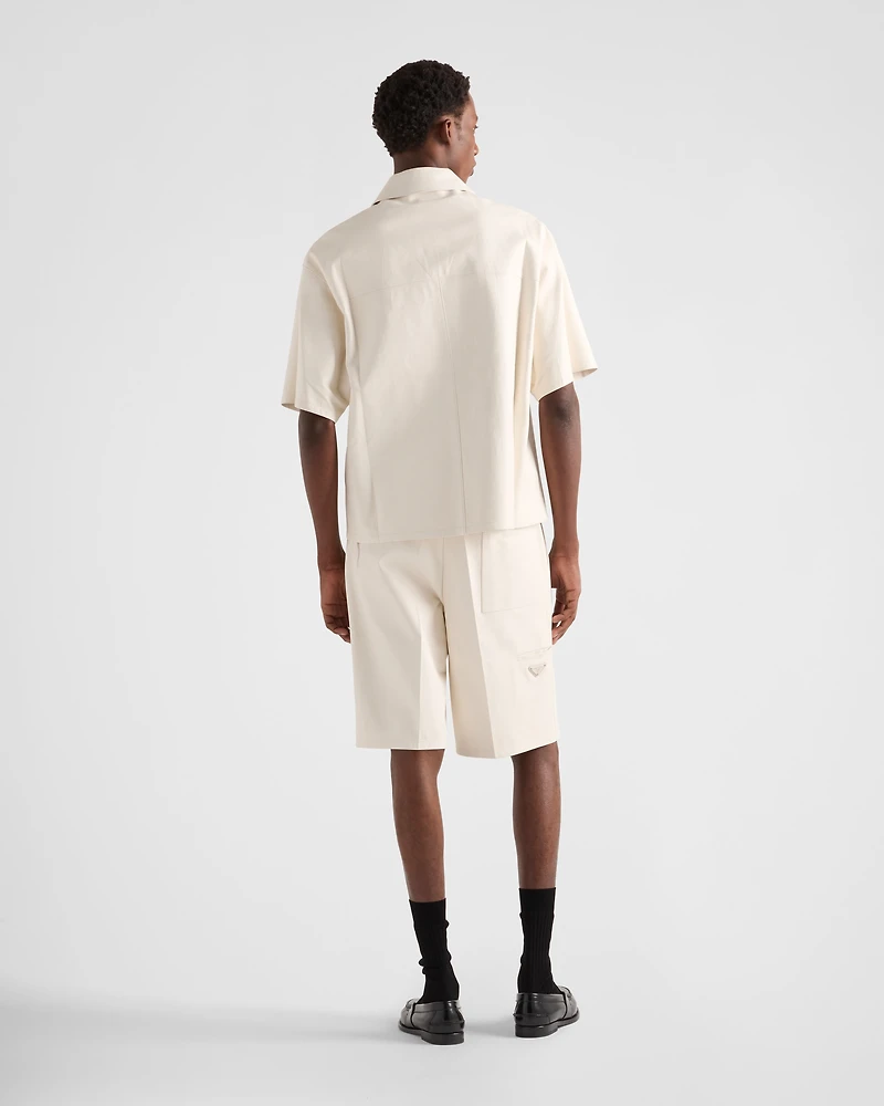 Nappa leather Bermudas