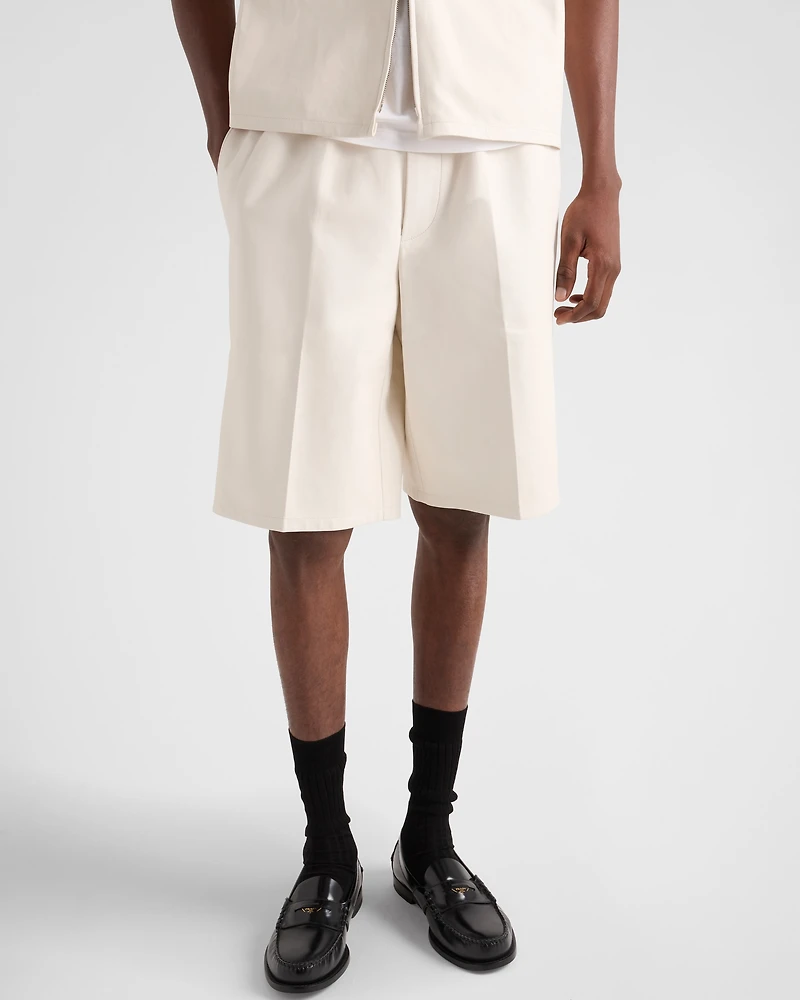 Nappa leather Bermudas