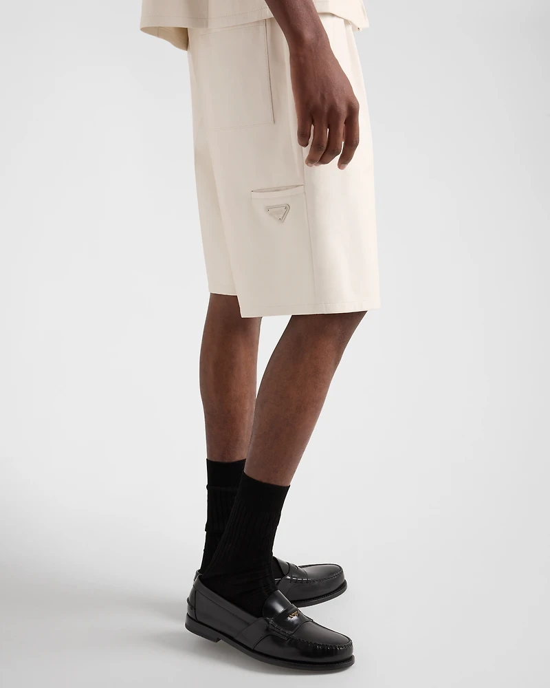 Nappa leather Bermudas