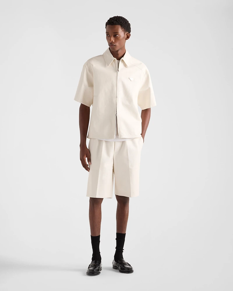 Nappa leather Bermudas