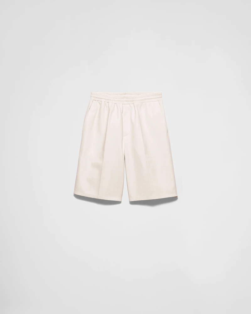 Nappa leather Bermudas