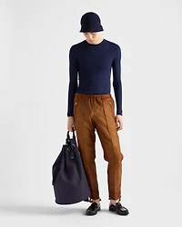 Suede joggers