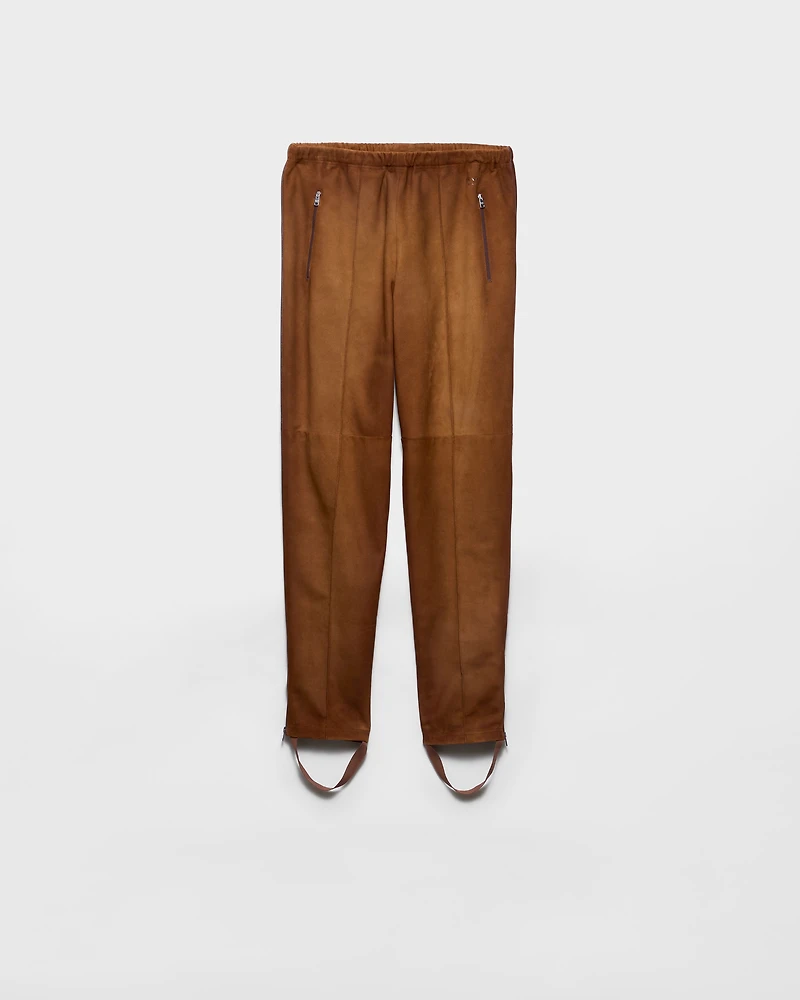 Suede joggers