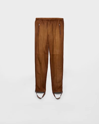 Suede joggers