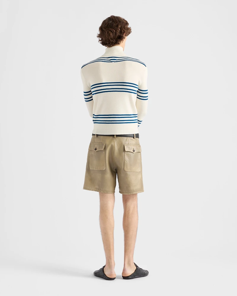Nappa leather Bermudas