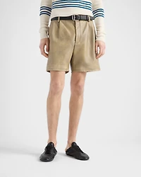 Nappa leather Bermudas