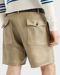 Nappa leather Bermudas