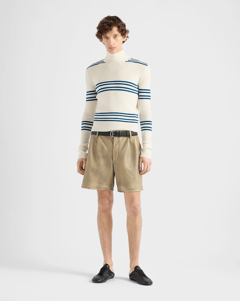 Nappa leather Bermudas