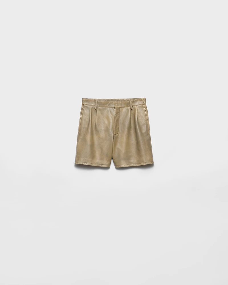 Nappa leather Bermudas
