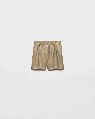 Nappa leather Bermudas