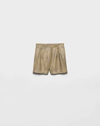 Nappa leather Bermudas