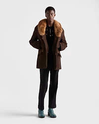 Suede and shearling jacket