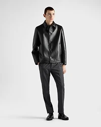 Nappa leather caban jacket