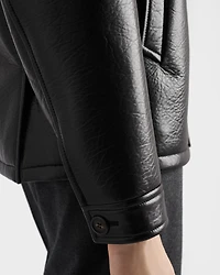 Nappa leather caban jacket