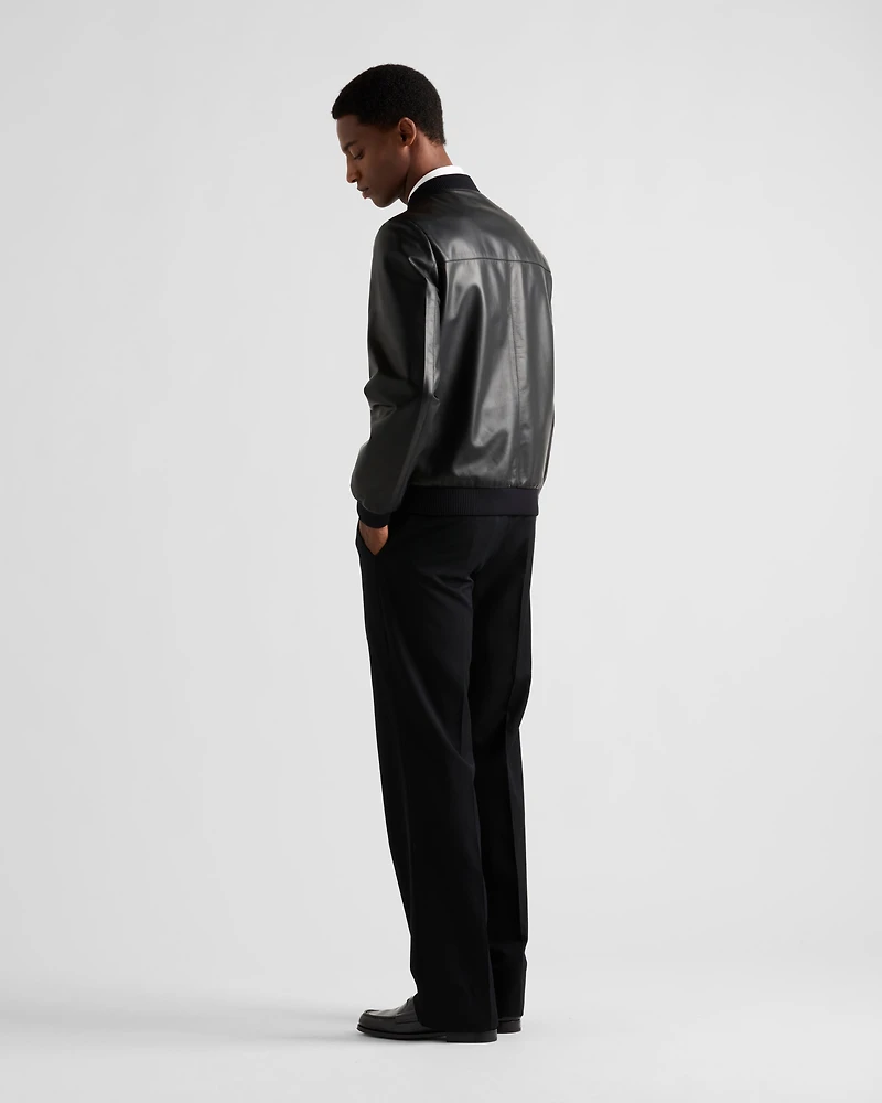 Nappa leather bomber jacket