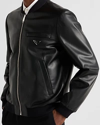 Nappa leather bomber jacket