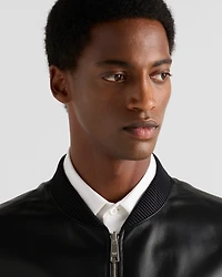 Nappa leather bomber jacket