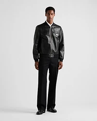 Nappa leather bomber jacket