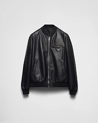 Nappa leather bomber jacket