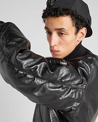 Nappa leather bomber jacket
