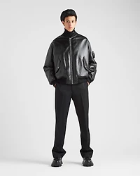 Nappa leather bomber jacket