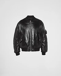 Nappa leather bomber jacket