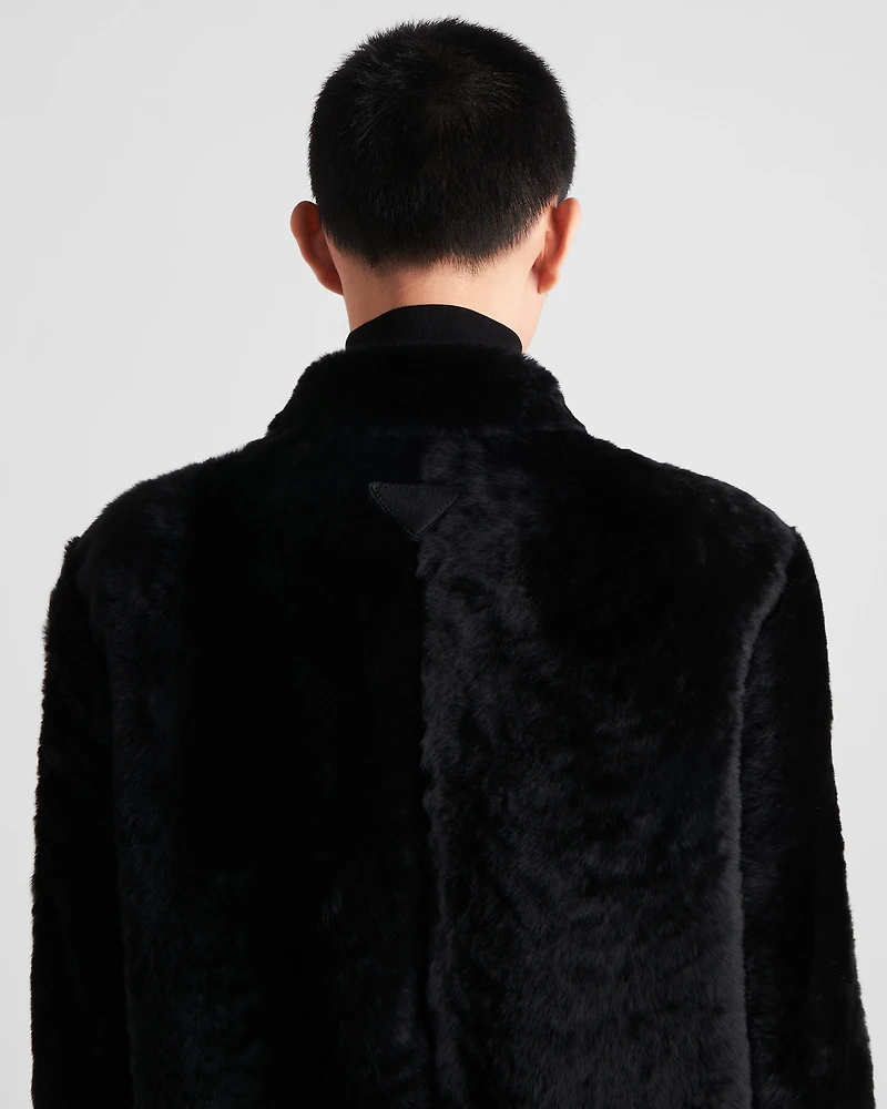 Shearling blouson jacket