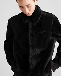 Shearling blouson jacket